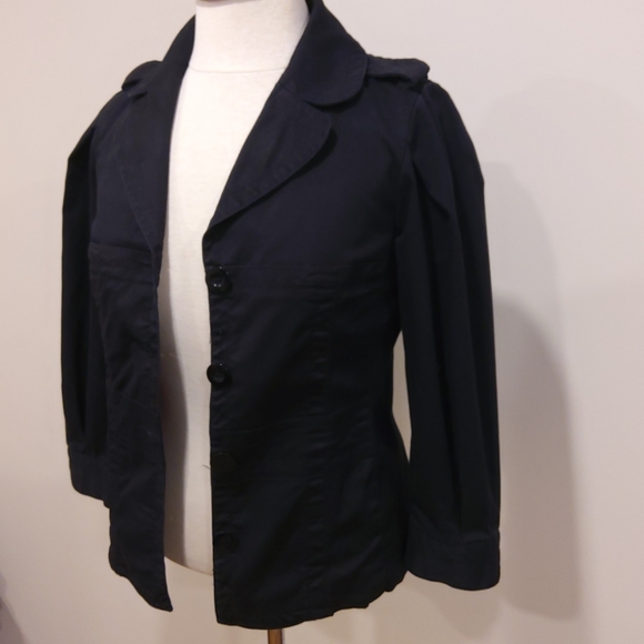 Marc Marc Jacob's Cotton 3/4 Sleeve Cotton Blend Casual Blazer- Sz. 2 - Picture 3 of 10